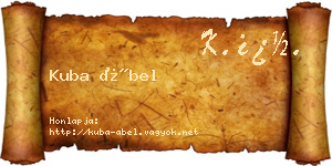 Kuba Ábel névjegykártya