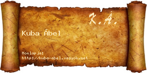 Kuba Ábel névjegykártya